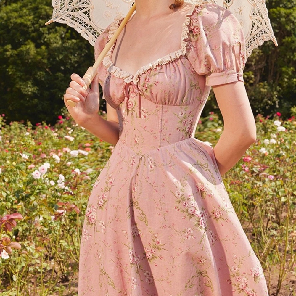 Lacemade Dress Rosa Rubus Corset Style Pink Dress